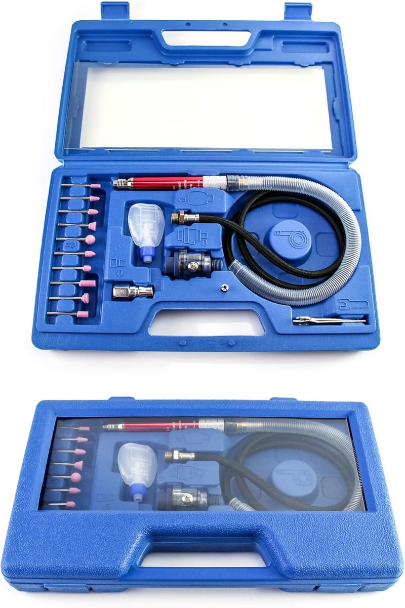 QWORK مطحنة هوائية دقيقة، أداة تلميع وقص قلم مصغرة 1/8"، مطحنة قلم هوائية، سرعة مجانية 65000 دورة في الدقيقة - Image 4